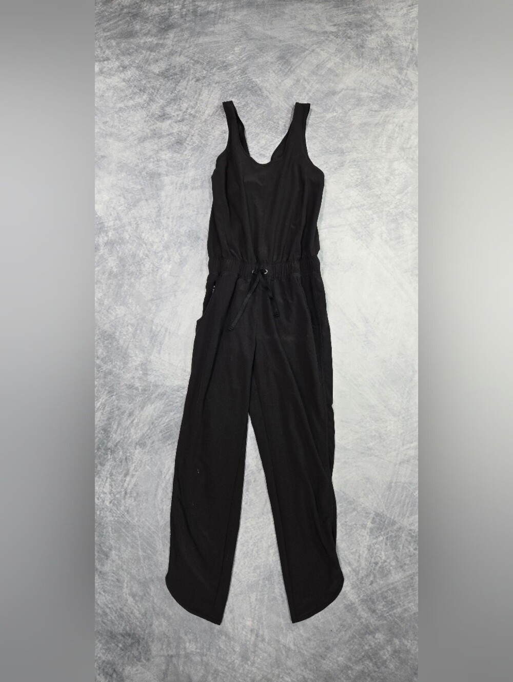 Patagonia Black Sleeveless Drawstring-Waist Jumpsuit